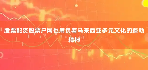 股票配资股票户网也肩负着马来西亚多元文化的蓬勃精神